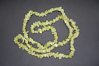 Minerály - Rýchly výber 1. tromlovaných zlomkov v šnúrach (Nefrit (jadeit) lemon) - 14379987_
