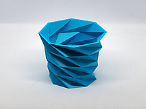 3D tlačený kvetináč „Lola“ / ekologický / biologicky odbúrateľný / geometrický moderný dizajn / low poly