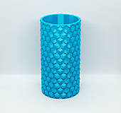 Dekorácie - Váza so vzorom včelieho plástu a metalickým efektom / Štýlový a geometrický dizajn na Váš stôl - 14378755_
