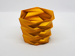 Nádoby - 3D tlačený kvetináč "Nina" / ekologický / Biologicky odbúrateľný / Geometrický moderný dizajn - 14378638_