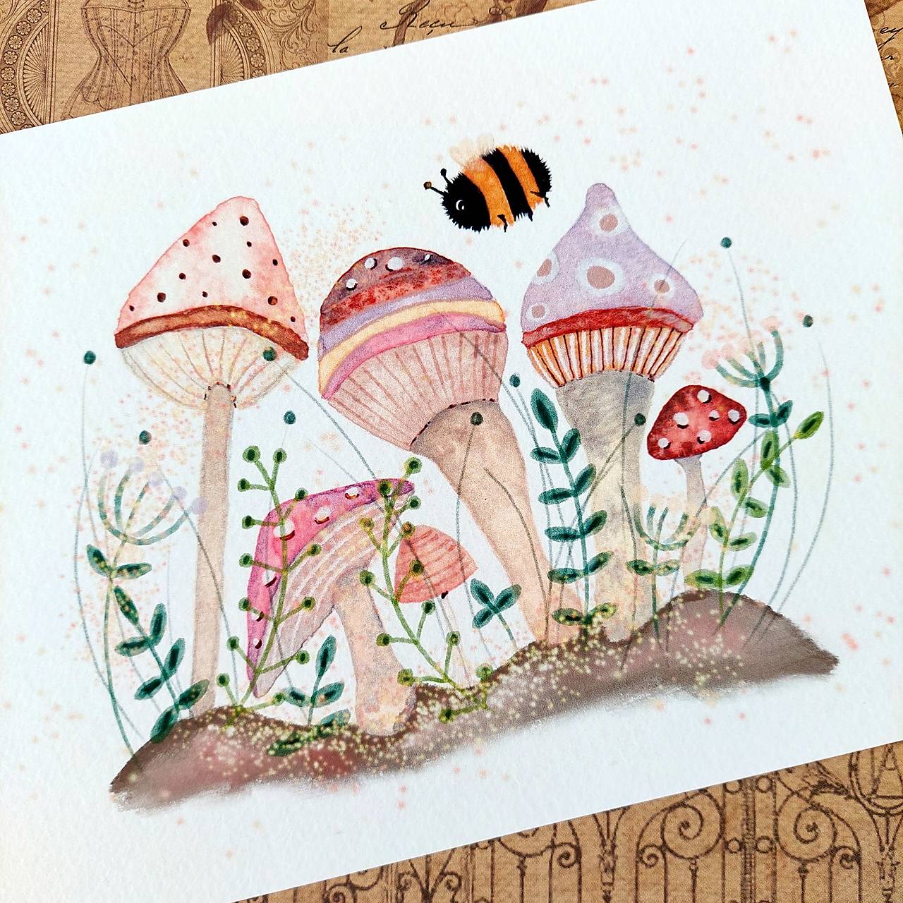 V čarovnom lese hríbiky - fine art print