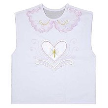 Detské oblečenie - Košieľka na krst - Saténové srdce ružové - 14381306_