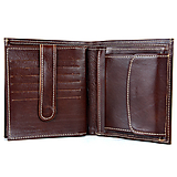 Pánske tašky - Luxusná kožená peňaženka v tmavo hnedej farbe - 14381511_