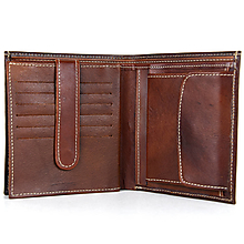 Pánske tašky - Luxusná kožená peňaženka v Cigaro farbe - 14381517_