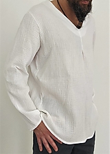 Pánske oblečenie - Bavlnená košeľa Vertoplach - XL biela - 14383742_