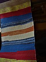 Úžitkový textil - Tkaný pestrofarebný koberec 18 - 14383671_