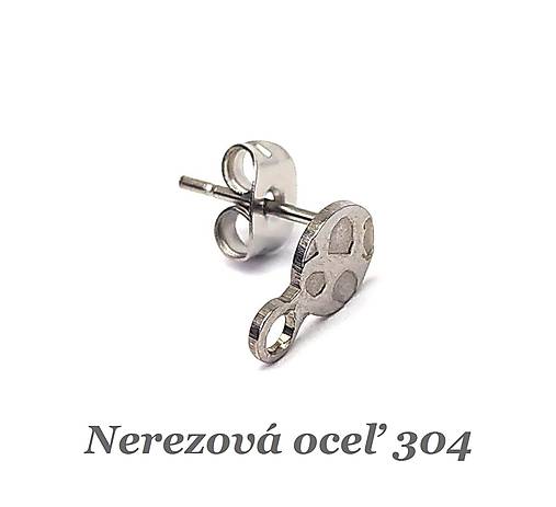 Komponenty - Puzeta textúrované koliesko 6mm s očkom /M2173/ - nerez.oceľ 304 - 14386914_