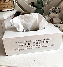 Dekorácie - Z módneho domu Luis Vuitton  (Box na servítky) - 14384489_