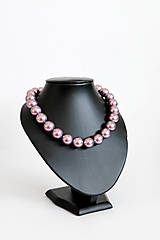 Náhrdelníky - perlový náhrdelník - BIG (odtieň powder rose) - 14384141_