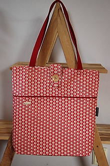 Nákupné tašky - Malé červené květy 3. - 14384307_