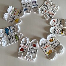 Ponožky, pančuchy, obuv - Maľované ponožky pre pani učiteľku ako poďakovanie od predškoláka - 14385760_