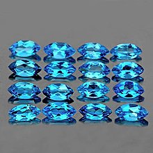 Minerály - Topas swiss modry 8x4 mm - 14386722_