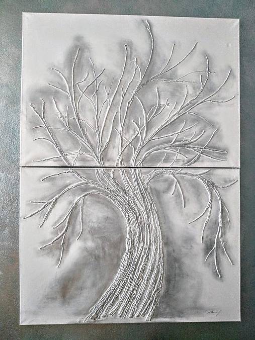 Strieborný strom - 100 x140 cm 