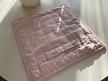 Úžitkový textil - Prehoz alebo  vankúš patchwork vzor ružová so smotanovou ( rôzne varianty veľkostí ) - 14389895_
