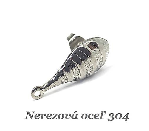 Komponenty - Puzeta Slza s očkom /M2177/ - nerez.oceľ 304 - 14391037_