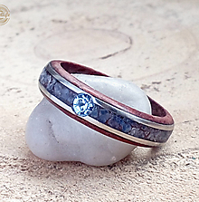 Prstene - Prsteň z bubingy, ocele a jaspisu - 14392474_