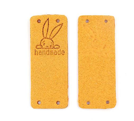 NT101 Koženková nášivka Handmade 2 x 5 cm
