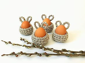 Dekorácie - Veľkonočné košíčky na vajíčka . (Melanž) - 14395232_