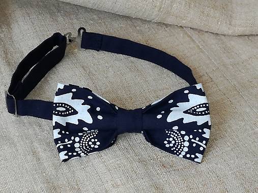 Pánske doplnky - Motýlik folk,tmavá modrá - 14395000_