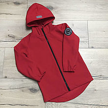 Detské oblečenie - Detská softshell bunda smiley - basic red - 14394250_