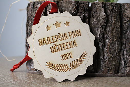 Dekorácie - Medaila NAJLEPŠÍ UČITEĽ - 14396089_