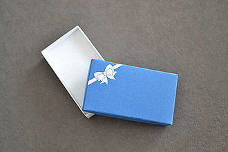 Obalový materiál - Modrá darčeková krabička - 14393980_
