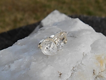Náušnice - diamond cristalls on silver - 14400768_