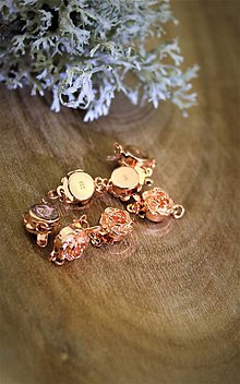 Komponenty - zapínanie na náramky/náhrdelníky luxusné "ružové zlato" - 14400281_