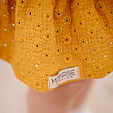 Detské oblečenie - Mušelínové šaty - yellow flowers - 14398778_