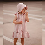 Detské oblečenie - Mušelínové šaty - pink flowers - 14398779_