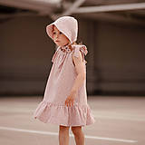 Detské oblečenie - Mušelínové šaty - pink flowers - 14398781_