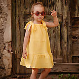 Detské oblečenie - Organické mušelínové šaty - lemon - 14398782_