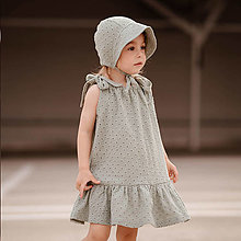 Detské oblečenie - Mušelínové šaty - dusty mint flowers - 14398792_