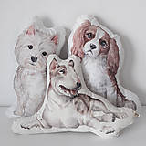 Úžitkový textil - Vankúš v tvare psa Westík - 14398654_