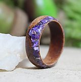 Prstene - Prsteň z prírodného dreva bubinga a regalitu - 14399307_