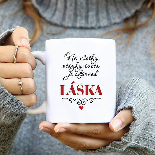 Nádoby - Keramický hrnček "Láska" - 14400168_