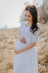 Tehotenské oblečenie - Tehotenské svadobné šaty  - Mellien - 14400535_
