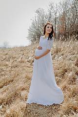 Tehotenské oblečenie - Tehotenské svadobné šaty  - Mellien - 14400536_