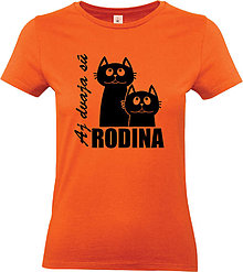Topy, tričká, tielka - Aj dvaja sú rodina ženské (XS - Oranžová) - 14400355_