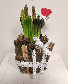 Dekorácie - Jarný aranžman hyacint - 14397667_
