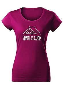 Topy, tričká, tielka - Dámske tričko "SIMPLE IS GOOD" - 14397492_