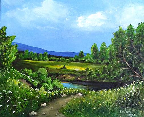 Obrazy - Stankovský les ... olejomaľba 25x30cm - 14401179_