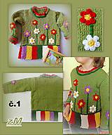 Detské oblečenie - Tri rozkvitnuté pulóvriky (pre dievčatá). - 14402630_