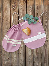 Úžitkový textil - Ľanové ekologické vrecúška na chlieb (rôzne farby) - 14403479_