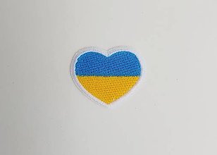 Papier - Nažehľovačky pre Ukrajinu (Srdce 1 - biele) - 14402320_