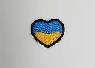 Papier - Nažehľovačky pre Ukrajinu (Srdce 2 - biele) - 14402324_