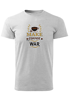 Pánske oblečenie - Pánske tričko "Make coffee not war" - 14401069_
