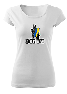 Topy, tričká, tielka - Dámske tričko "STOP WAR II" - 14401280_