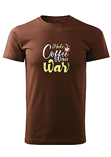 Pánske oblečenie - Pánske tričko "Make coffee not war II" - 14401339_