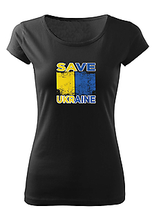 Topy, tričká, tielka - Dámske tričko "SAVE UKRAINE" - 14401396_